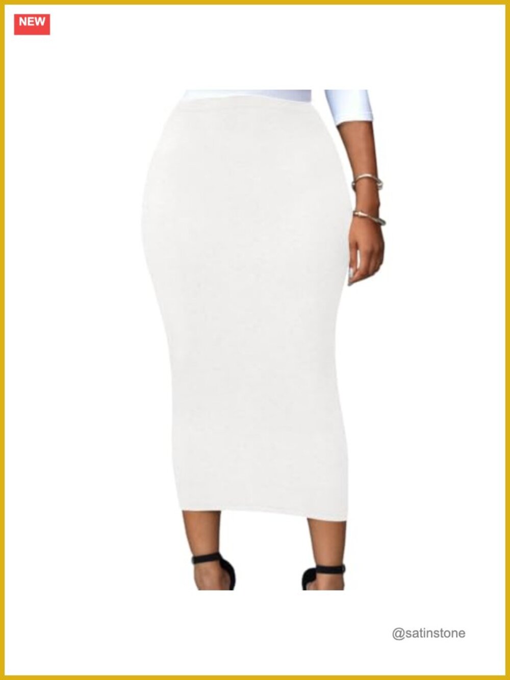 High Waist Bodycon Maxi Pencil Skirt Stretchy Office Party